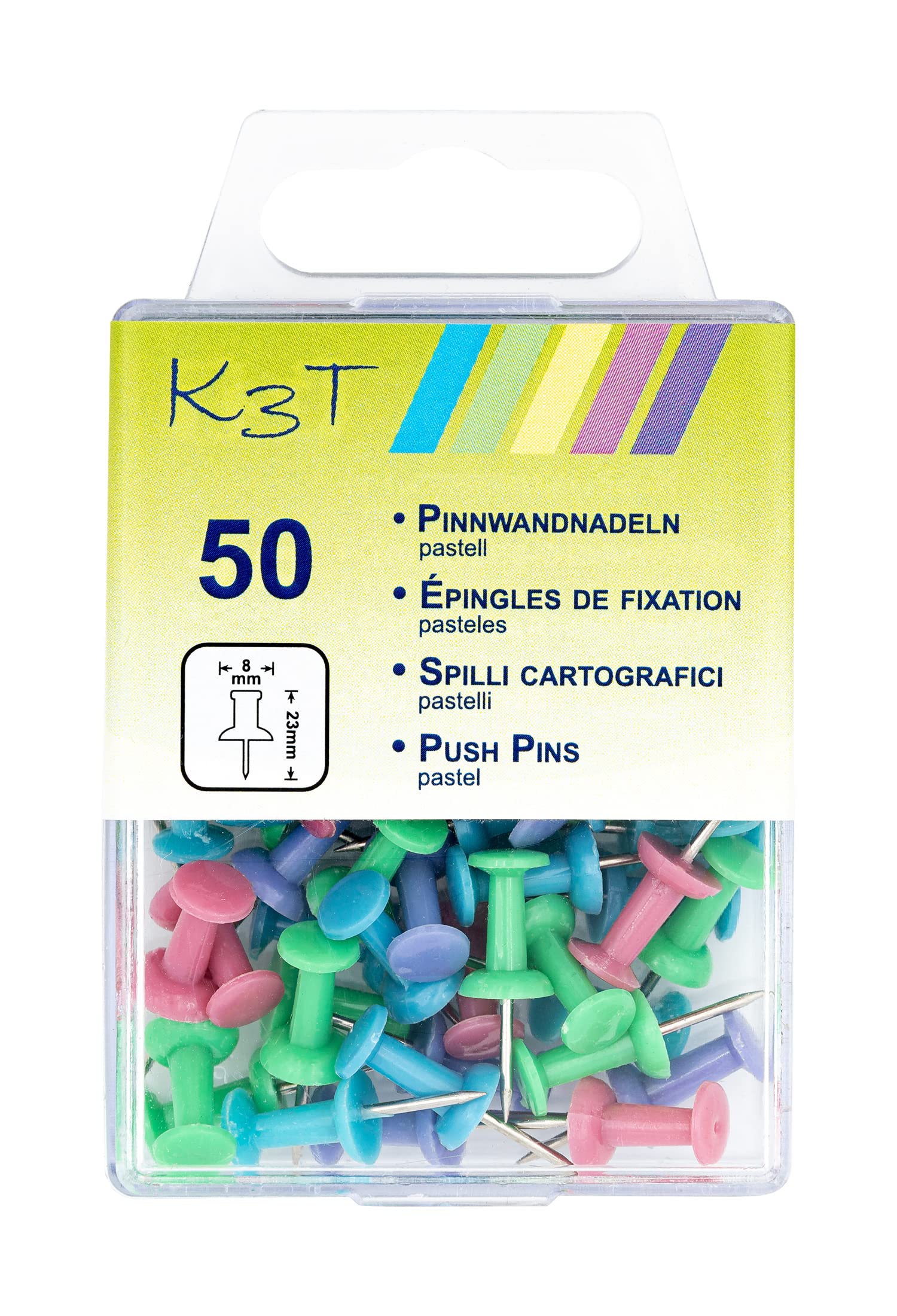TSI 48357 Pins, Pack of 50, Pastel