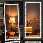 Hasipu 64” x 20" Full Length Mirror with LED Lights, Full Body Mirror for Vanity, Dressing Room, LED Free Standing Floor Mirr
