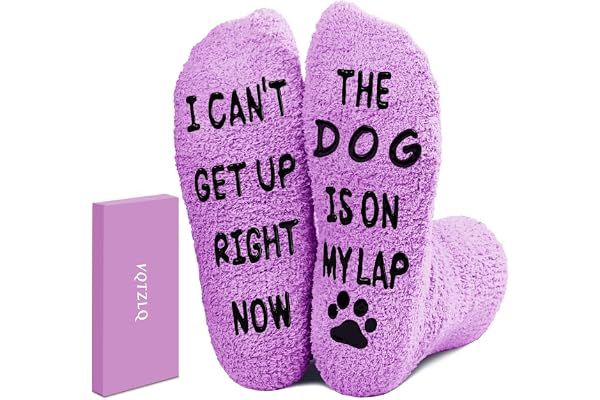 VQTZLQ Mothers Day Gifts for Mom Wife Grandma Daughter, Gifts for New Mom Sister, Anniversary, Christmas Gift for Women Mom Dog Lovers, Valentines Day for Her Women, Funny Fuzzy Slipper Socks.