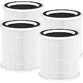 FCFMY 4 Packs AC400 Replacement Filter Compatible with Purivortex AC400 Air Cleaner Purifier, 3-in-1 Main Filters and Activated Carbon Filter, White