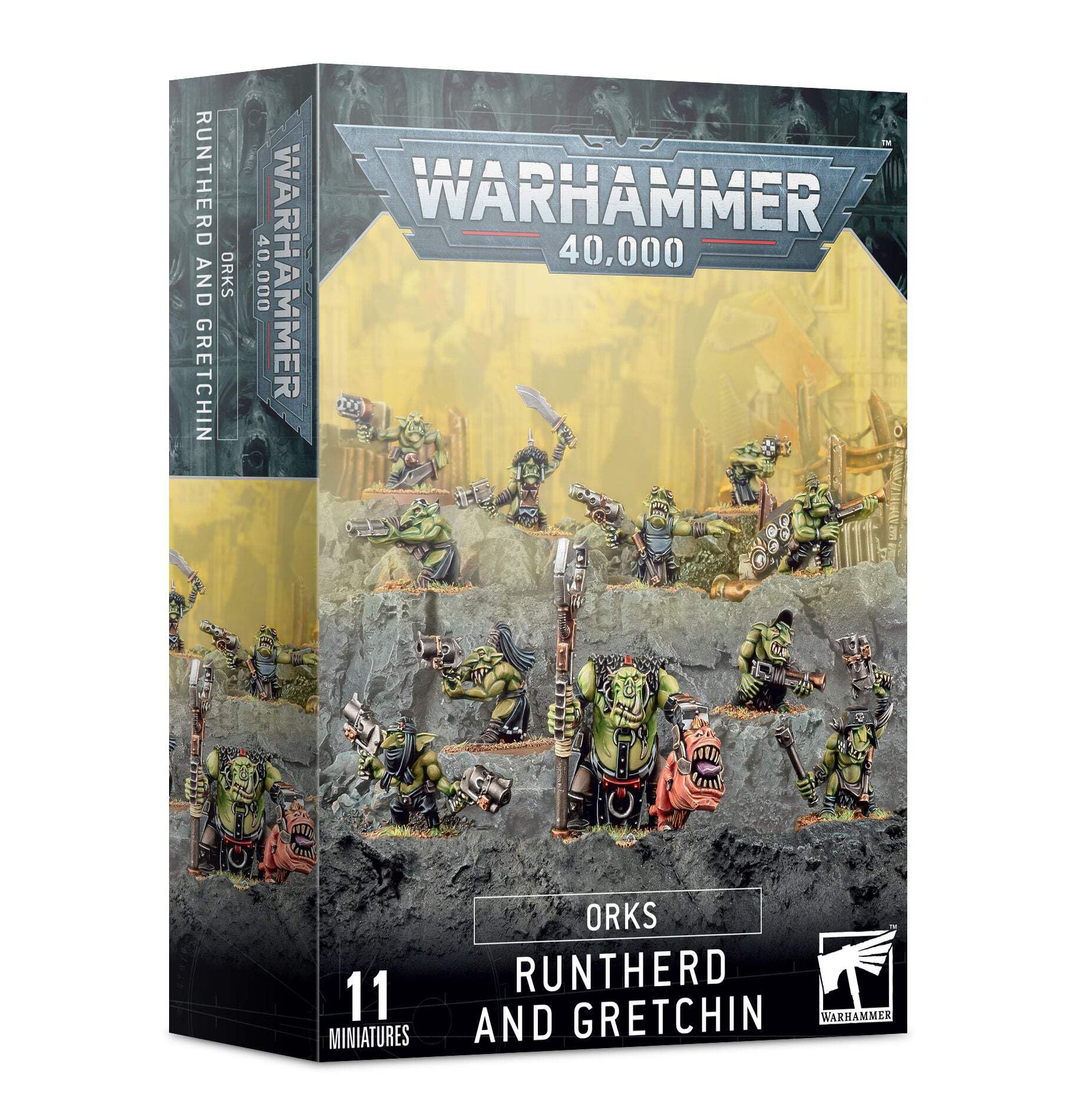 Warhammer 40k Games Workshop Orks: Runtherd And Gretchin 99120103092, Multicolor