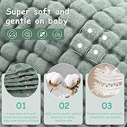 Looxii Muslin Burp Cloths 6 Pack - 20" x