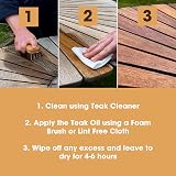Furniture Clinic Teak Oil 2.5L - Wood Restorer Protector for Garden Furniture view 3
