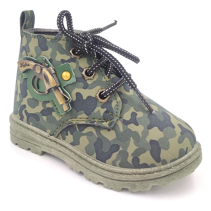 Urbanfeet Army Boots for Kids Military Boots for Boys Jungle Commando Shoes Age 18 Months