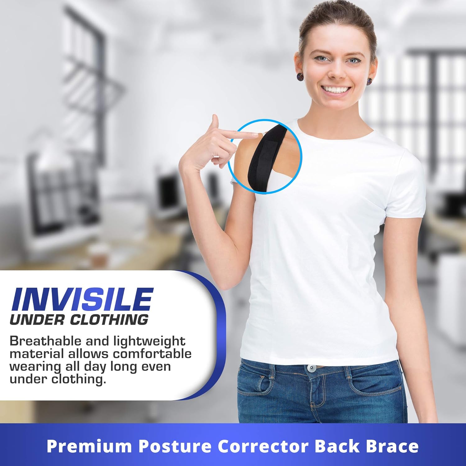 Posture Corrector For Men And Women - Adjustable Upper Back Brace For Clavicle To Support Neck, Back and Shoulder (Universal Fit, U.S. Design Patent): Health & Personal Care