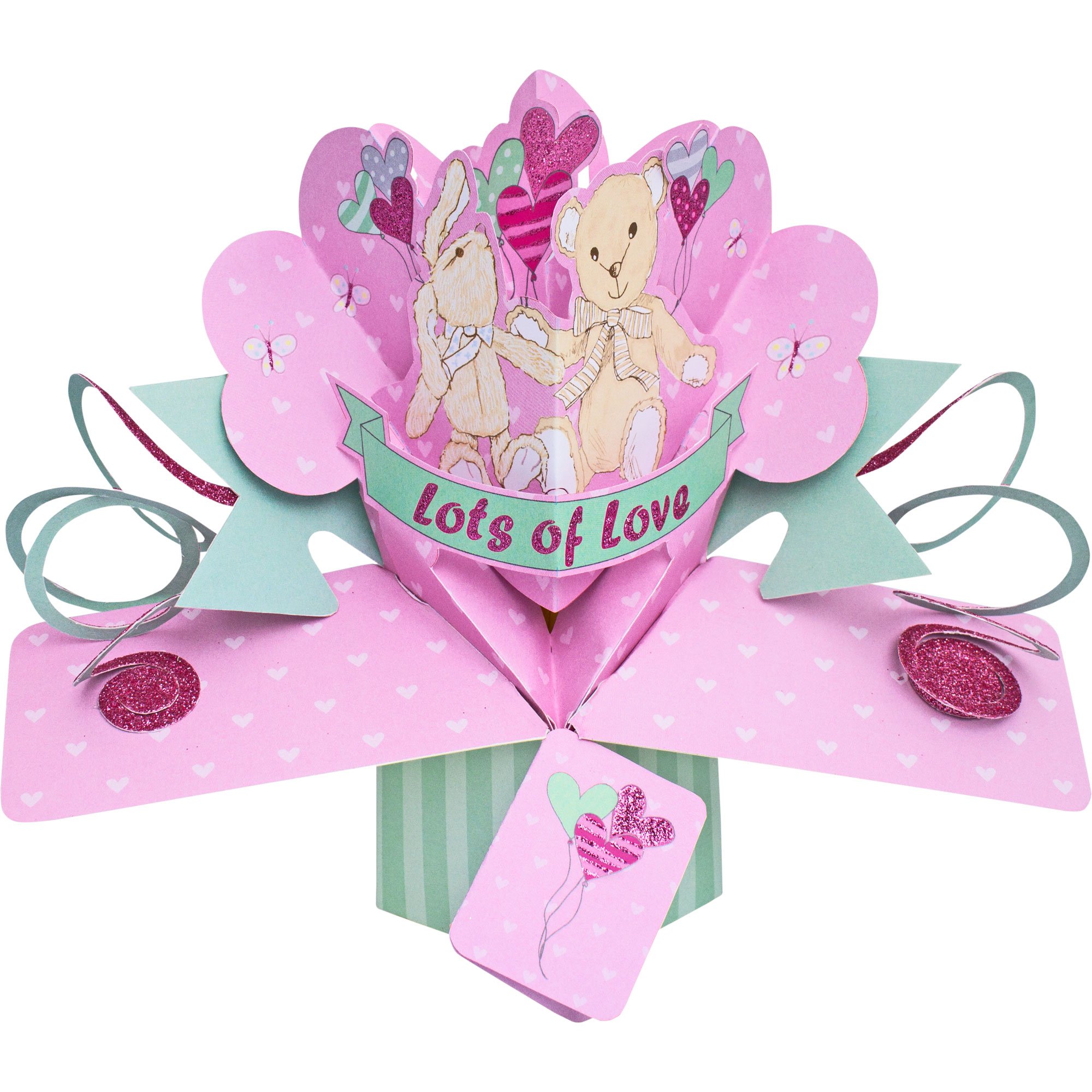 Suki Gifts International Pop Up Card Lots of Love, Multi-Colour, 13 x 21 x 19 cm