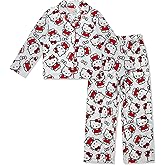 Hello Kitty Girls Pajama Set - 2 Piece Cozy Girls Pjs Button Down Long Sleeve & Pants For Kids - Official Product