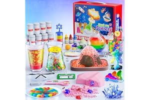 SBEKIEV 90 Lab Experiments Science Kit for Kids, STEM Activities Educational Scientist Toys Gifts for Age 6-12 Year Old Boys Girls, Chemistry and Physics Set Toys, Volcano Eruption
