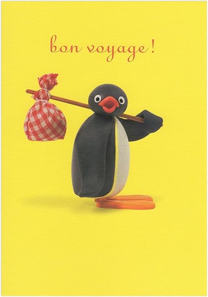 Pingu Bon Voyage Card Biglietto Di Auguri Nuova Avventura Di Buona Fortuna Va Via Amazon It Cancelleria E Prodotti Per Ufficio
