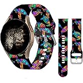 POFMGT 20mm Silicone Sport Bands Compatible for Galaxy Watch 6/Watch 5/Galaxy Watch 4 40mm 44mm/Classic 42mm 46mm/Watch 3 41mm, Active 2 Watch Bands, Replacement Strap for Women Men