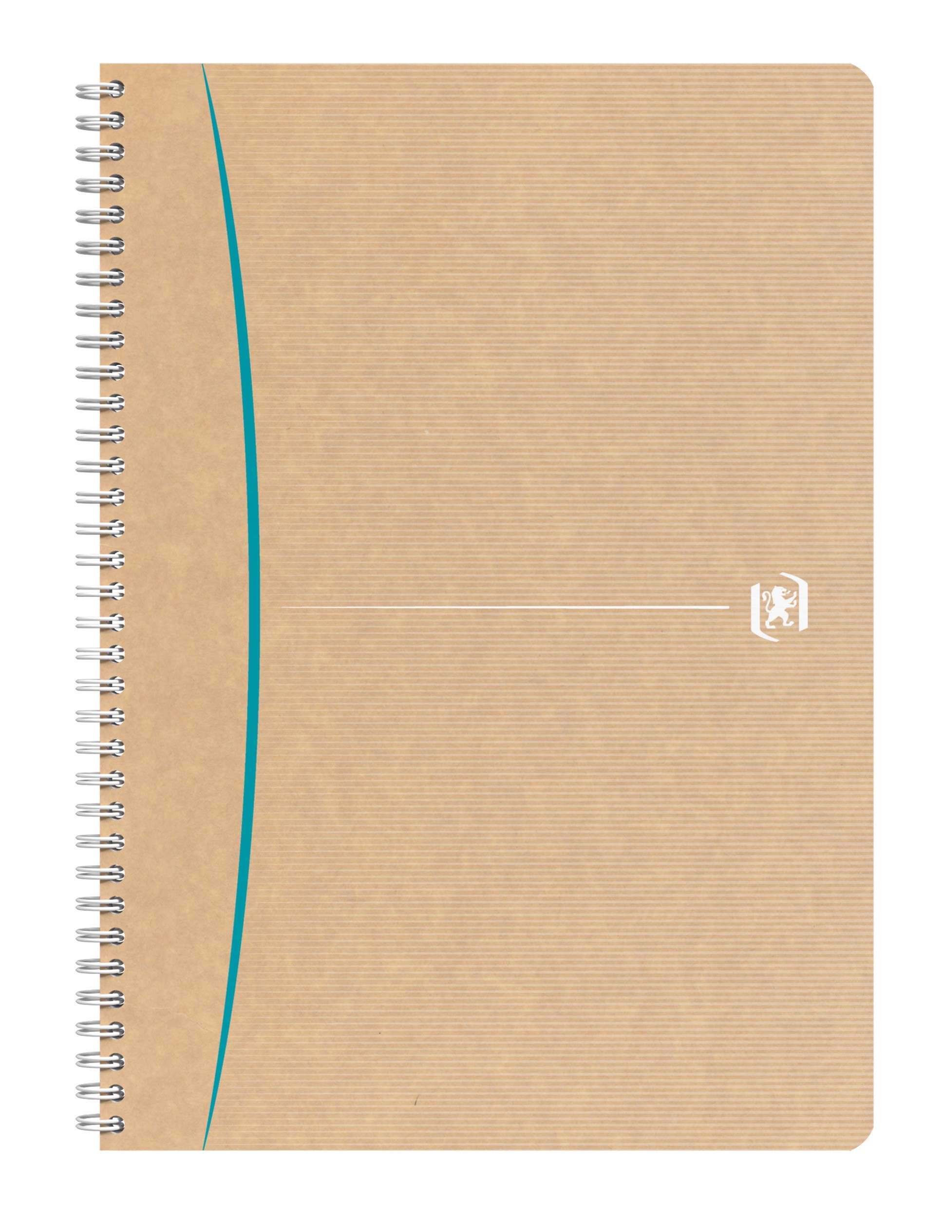 Oxford Touareg Recycled Spiral Notebook A4 21 x 29.7 cm - Large Squares - 180 Pages - Pack of 5