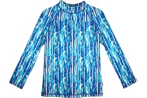 CITY THREADS Made in USA Girls' SPF50 Rash Guard Sun Swimming Tee Pool Beach Tshirt Top