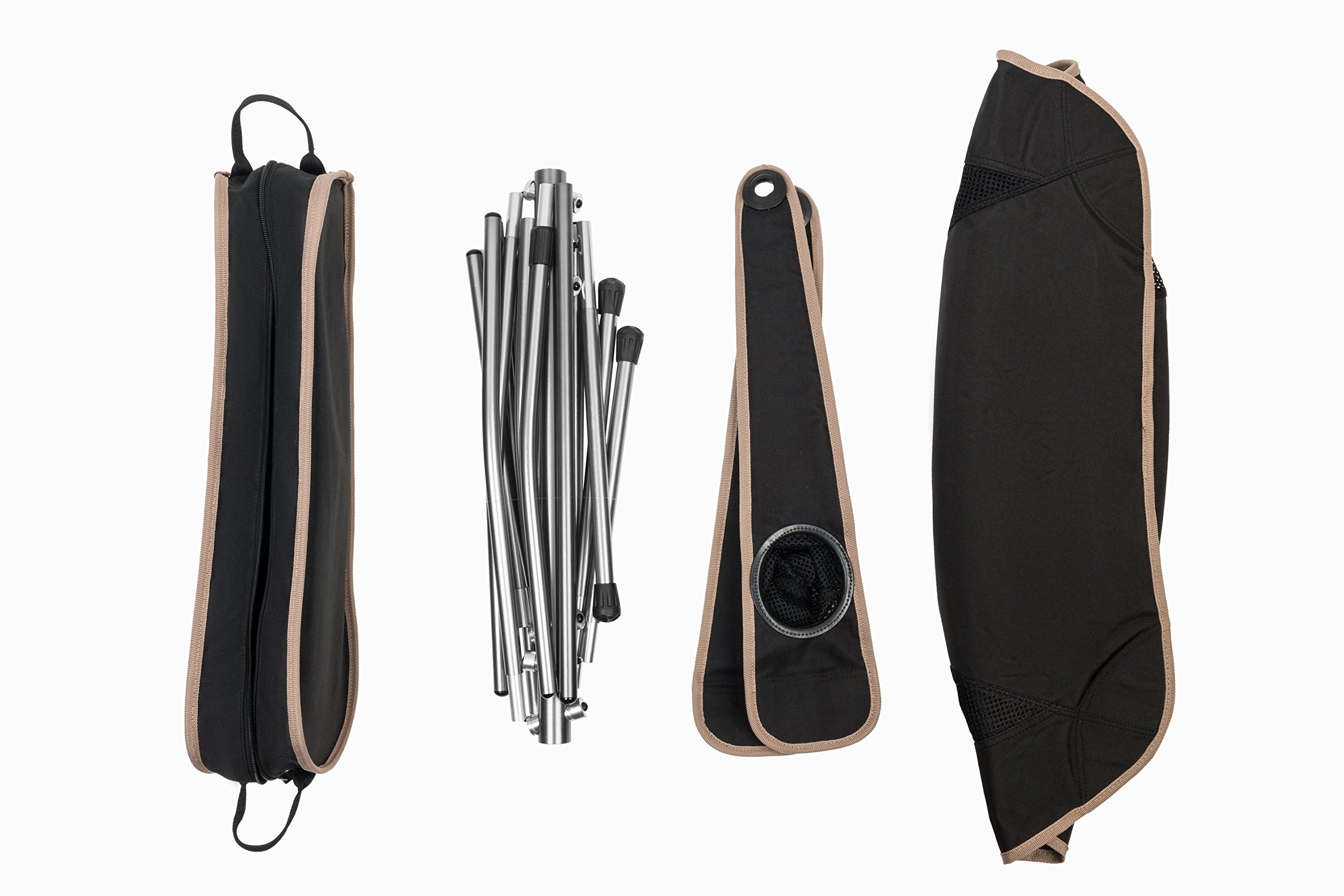 KingCamp Ultralight Compact Strong High Back Folding Chair with Armrest Cup Holder, Only 3.7 lbs