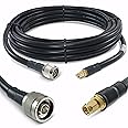 Proxicast 25 ft SMA Male to N Male Premium 400 Series Low-Loss Coax Cable (50 Ohm) for 4G LTE, 5G Modems/Routers, Ham, ADS-B, GPS to Antenna or Surge Arrester Use (Not for TV or WiFi) (ANT-140-420-25)