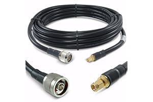 Proxicast 25 ft SMA Male to N Male Premium 400 Series Low-Loss Coax Cable (50 Ohm) for 4G LTE, 5G Modems/Routers, Ham, ADS-B, GPS to Antenna or Surge Arrester Use (Not for TV or WiFi) (ANT-140-420-25)