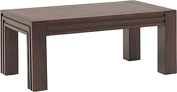 The Jaipur Living Vietnam Solid Wood Coffee Table (Wenge Finish, Brown)