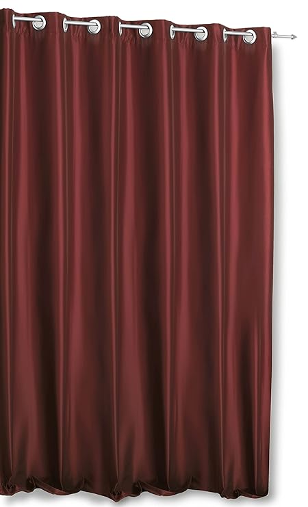 Haus und Deko Alaska Thermovorhang blickdicht mit Ösen aus Polar Fleece luxuriöse Breite 245x245 cm bordeaux