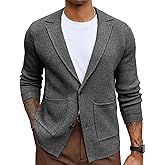 PJ PAUL JONES Men's Cardigan Sweater Shawl Collar Button Down Knit Blazer Jacket Knitwear