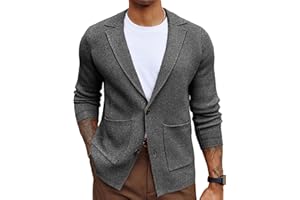 PJ PAUL JONES Men's Cardigan Sweater Shawl Collar Button Down Knit Blazer Jacket Knitwear