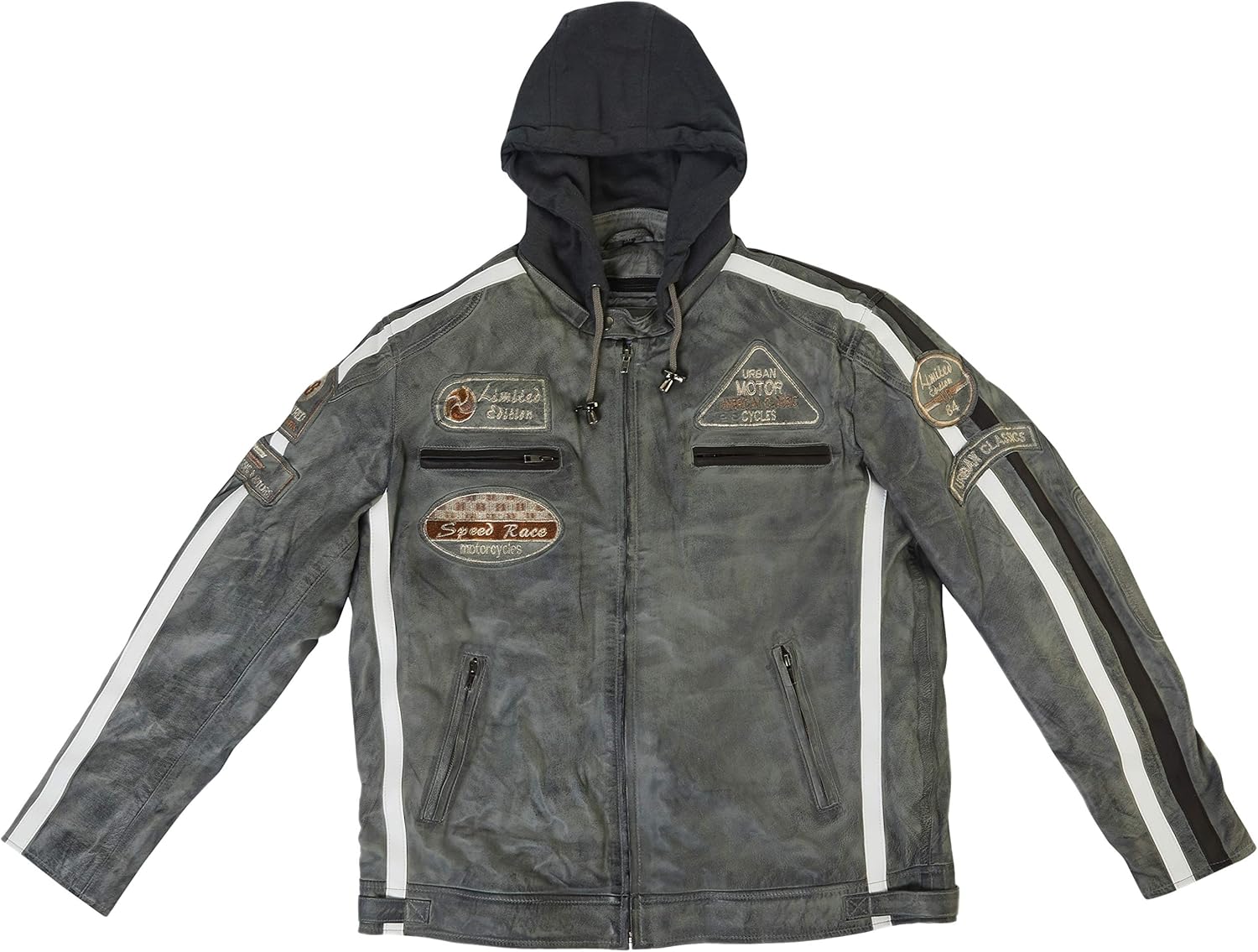 Urban Leather 58 Gents Jacket, Size Light grey, Size XL Amazon.co.uk