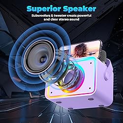 Karaoke Machine,Portable Bluetooth Speaker with 2