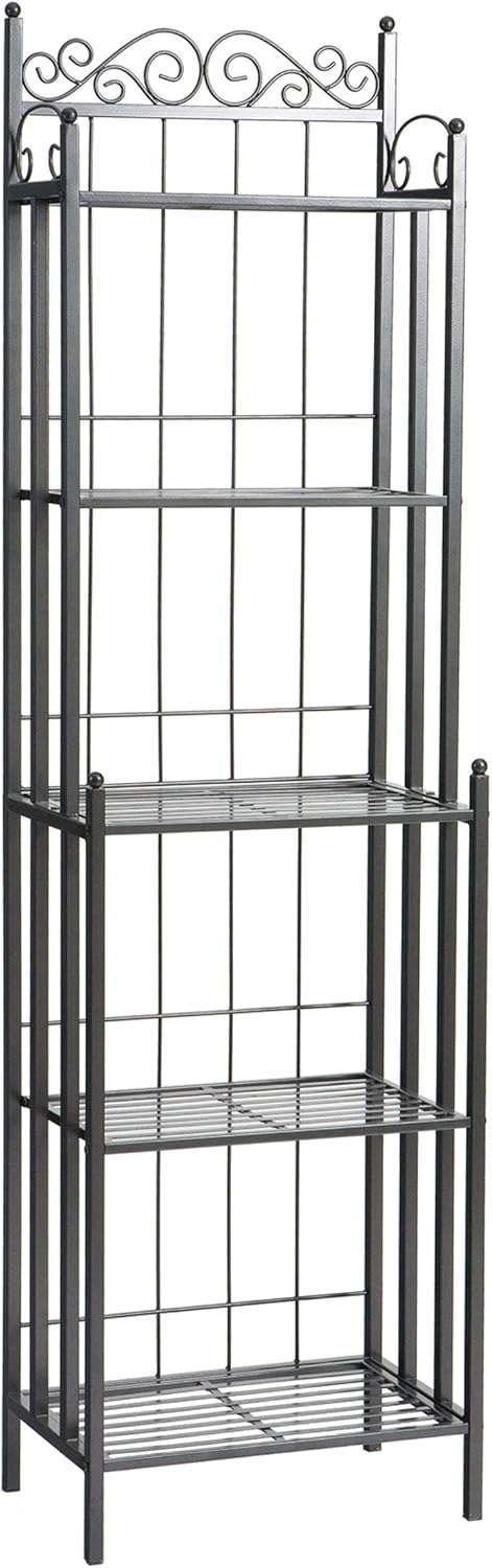 Home Decorators Collection Celtic Metal Baker' s Rack, 69.25Hx19.5W, Grey - Standing Baker's Racks