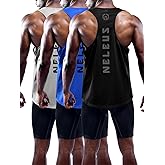 NELEUS Men's 3 Pack Dry Fit Y-Back Muscle Tank Workout Gym Shirt