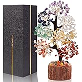 Sunnlejw 7 Chakra Crystal Tree of Life,Birthday Gifts for Women, Healing Crystal and Stones for Positive Energy,Gifts for Sister and Mom,House Warming Gift,Money Feng Shui Tree Decoration