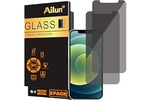 Ailun Privacy Screen Protector for iPhone 12 / iPhone 12 Pro 2020 6.1 Inch 2 Pack Anti Spy Private Case Friendly, Tempered Glass [2 Pack]
