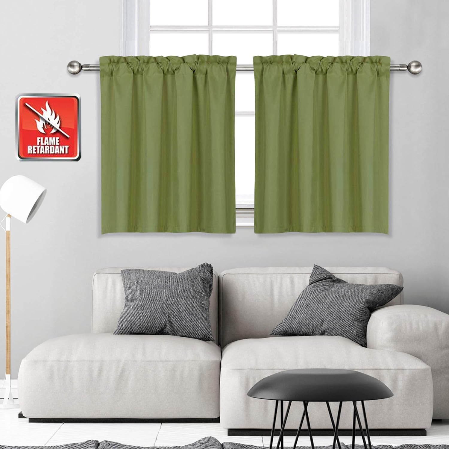 Amazon Com Keqiaosuocai 36 Inches Long Short Curtains Flame Fire