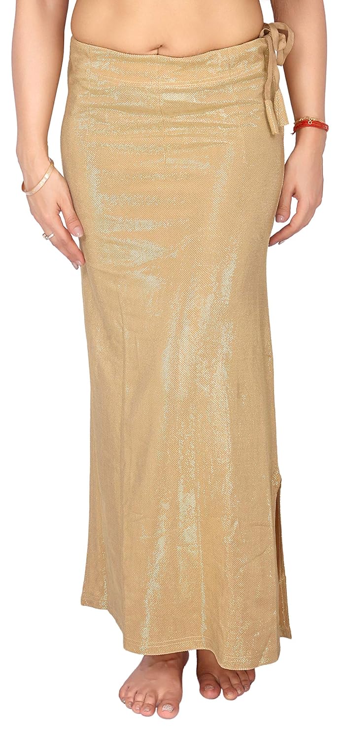 carrel women sequins fabric comfort fit long length plain shiney petticoat