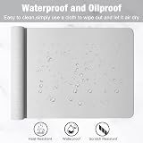 Hsurbtra Desk Pad 30 x 14 Inch PU Leather Non-Slip Waterproof Gray view 5