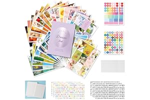 DHQH Vision Board Supplies for Women, Scrapbook Kit and Collage Book Magazines, Vision Board Pictures and Quotes, Inspire and Create Life Goals (Purple)