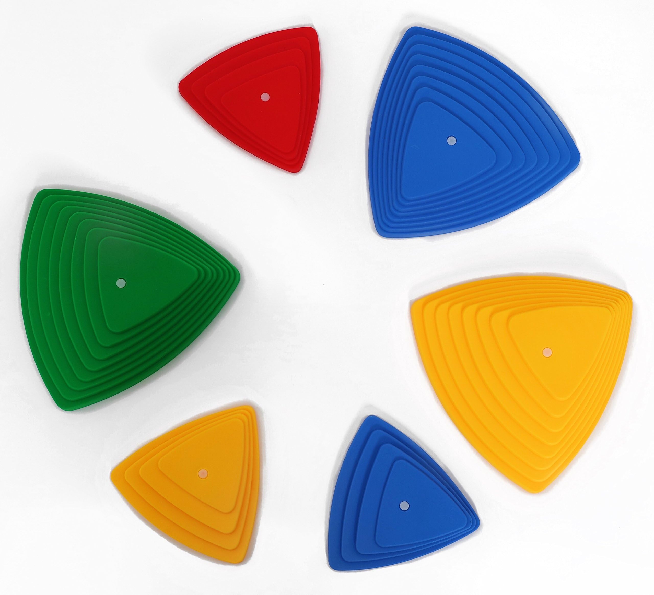 Kids RiverStones Toy Kids Step From Stone to Stone. Includes 3 Medium Flat Stones & 3 Smaller Stones. Develops Coordination, Balance Brain Development, Physical Activity, Obstacle Balance Course