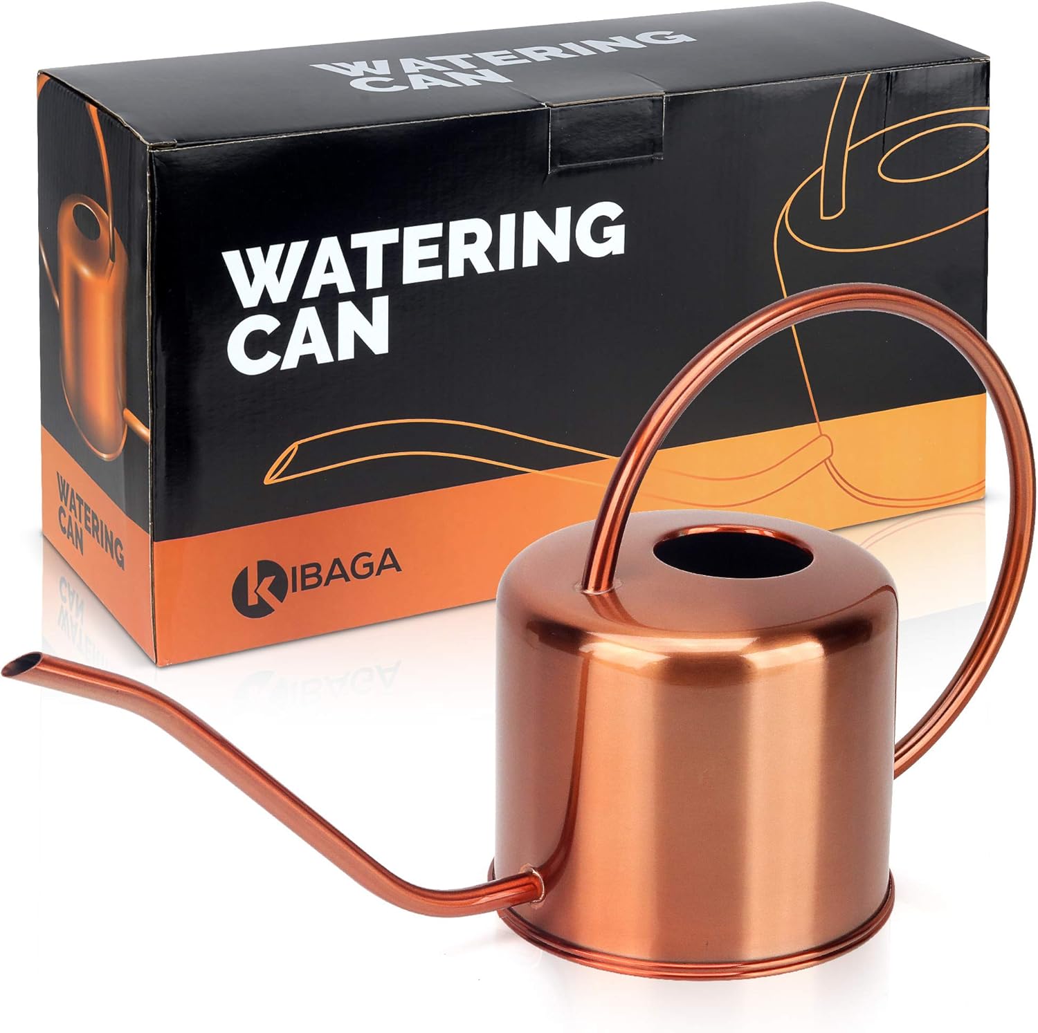KIBAGA Decorative Copper Colored 40oz Watering Can - Easy Pour Gooseneck Spout for Fast and Easy Indoor Plant Watering : Garden & Outdoor
