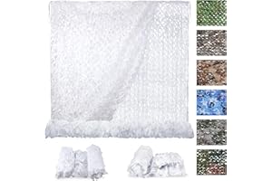 Sposuit Camo Netting - Camouflage Net 10x20 20x20 10x10, Military Camo Netting for Hunting Bulk Roll, Camo Tarp Sunshade Net for Party Decorations, Sunshade, Camping Ghillie Netting