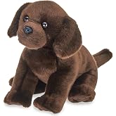 Bearington Brody The Labrador Dog Stuffed Animal - 13" Realistic Dog Plush Toy - Chocolate Lab with Soft Fur and Lifelike Details - Adorable Cuddly Companion Gift for Kids and Dog Lovers