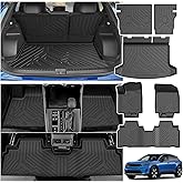 Powerty Floor Mat for Honda Prologue & Chevrolet Blazer EV 2024 2025 2026, All Weather TPE Custom Trunk Cargo Mat Liner with Backrest Mat Replacement for Honda Prologue Accessories