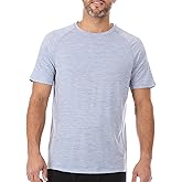 Merino Wool Mens Micro Weight Raglan T-Shirt - Short Sleeve Athletic Shirt - Anti-Odor - Moisture Wicking