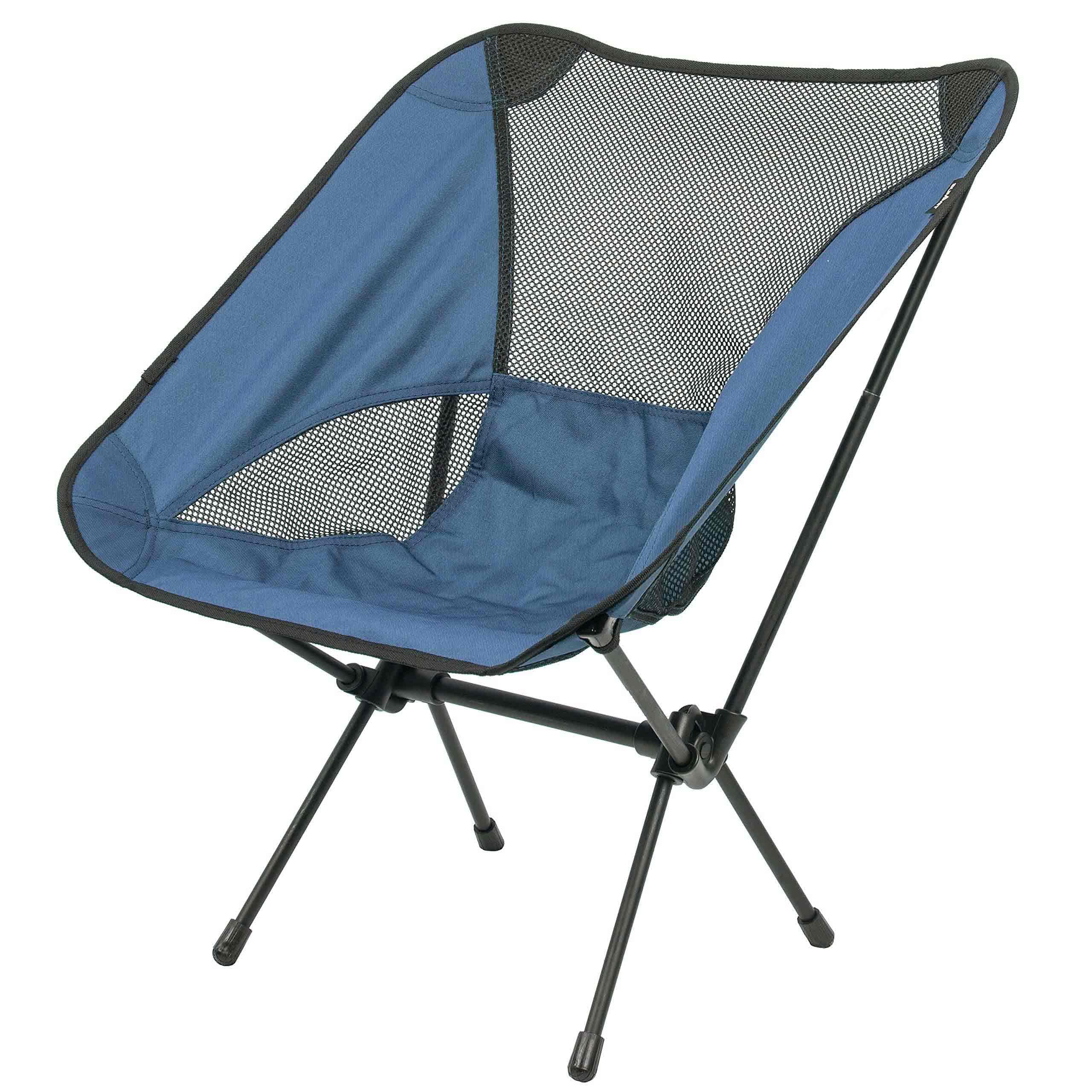PMS VFM - Ultra Light Pack Away Camping Chair With Carry Bag (Blue), Easy, Durable, Comfortable, Lightweight, Festivals, Hiking, Picnics, Outdoor Living, Water Resistant