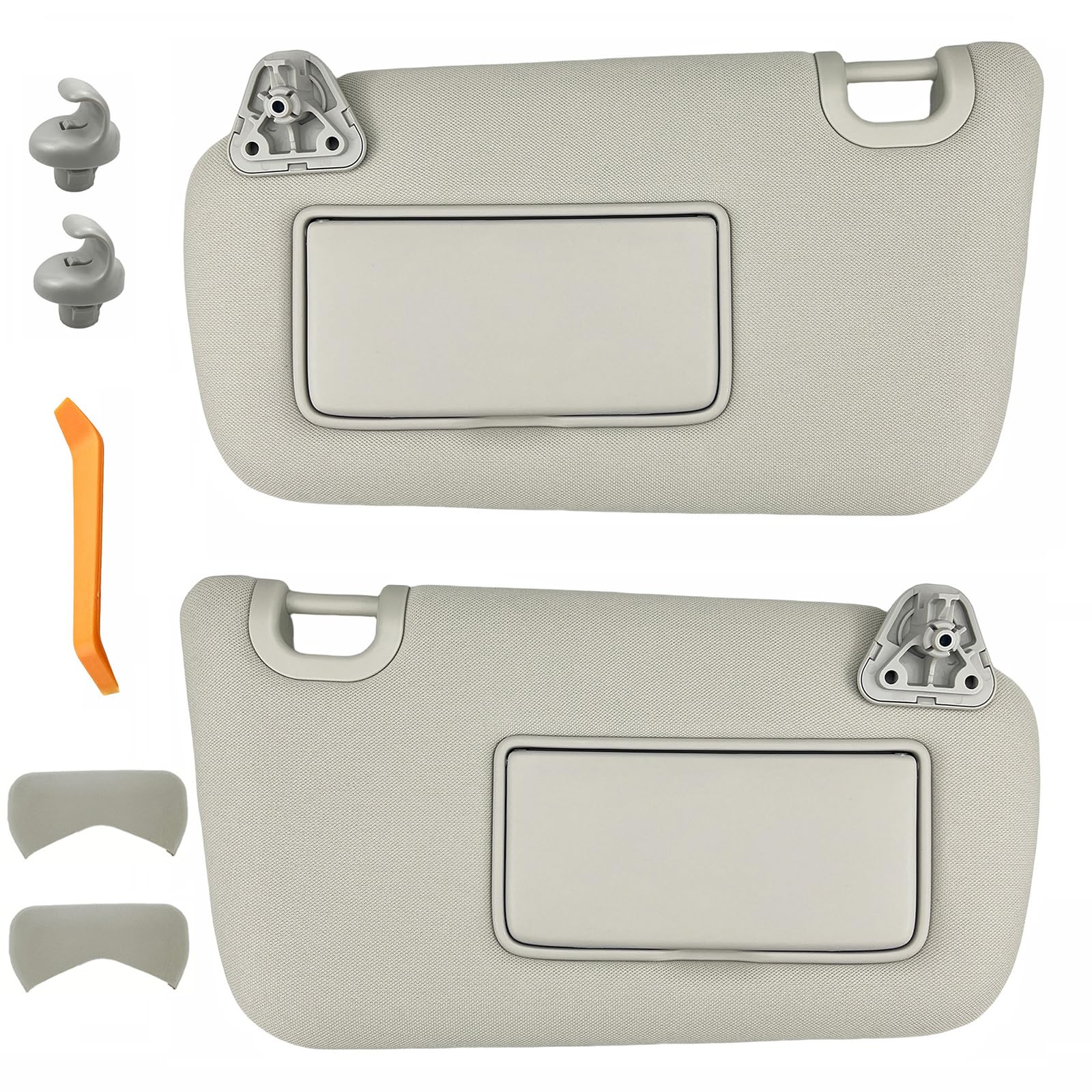 Photo 1 of Pair of Left and Right Sun Visor with Clips and Cover for Nissan Sentra 2013 2014 2015 2016 2017 2018 2019, Windshield Sunshade Replacement Without Light Sunroof