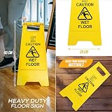 TDBS Wet Floor Sign A-Frame 60 cm 23.5 in Portable Caution Yellow view 6