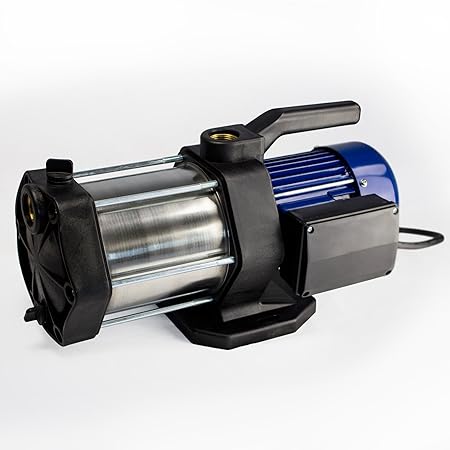 AWM 1300W Kreiselpumpe Edelstahl 5 stufige Hauswasserwerk Jetpumpe max. 5,5bar (5400 l/h) AM.1300-5SEG