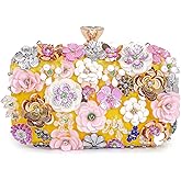 BBTT.ful Women Clutches Flower Evening Handbag Chain Strap Shoulder Bag handbag Wedding bag purse