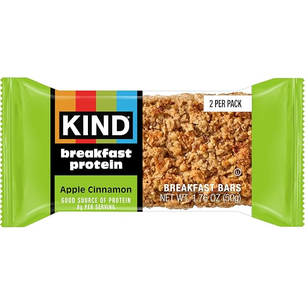 KIND BREAKFAST PROTEIN BARS, APPLE CINNAMON, GLUTEN FREE, LOW SODIUM, HEALTHY SNACKS, 8G PROTEIN, 12 COUNT (12 PACKS OF 2 BARS)