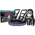 ZenMonkey 1" Slackline Kit with Dual Ratchet System, Two-Tone Webbing, 82ft Length, Tree Protectors and Carry Bag