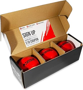 Amazon Rukket 重みのある野球ボール ソフトボール 3個パック ヒッティング バッティング ピッチング練習用 1ポンド 16オンス 直径3インチ Rukket Sports バッティングマシン
