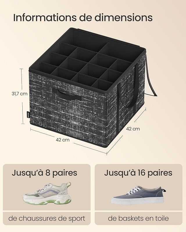 Organisateur de Chaussures, 1 Pièce, jusqu'à 16 Paires
