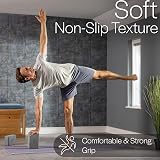 Core Balance Yoga Blocks Set of 2 with Adjustable Strap Grey EVA Foam view 3