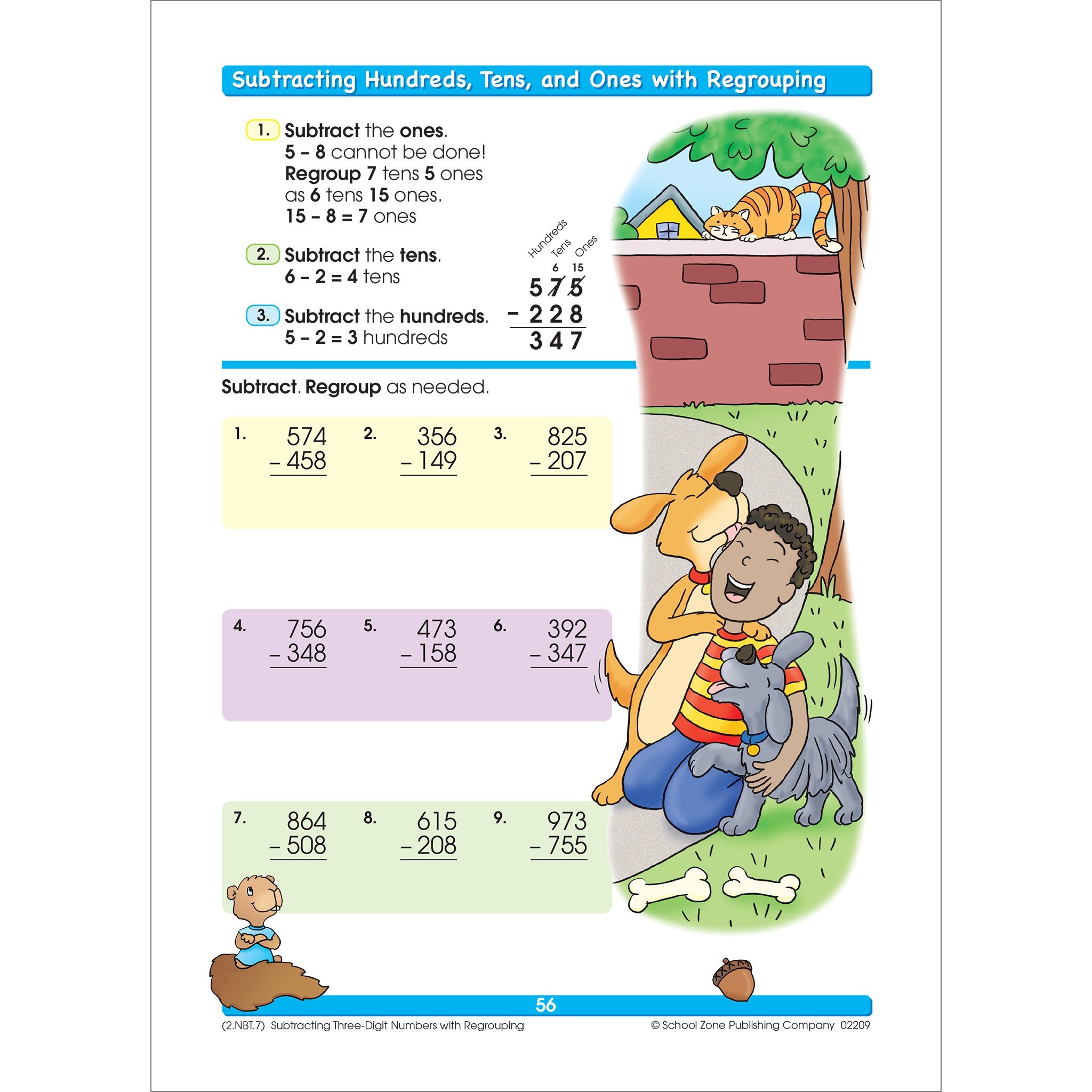 School Zone Addition & Subtraction Workbook: 64 Pages, 1st Grade, 2nd Grade, Elementary Math, Sums, Differences, Place Value, Regrouping, Fact Tables, Ages 6-8 (I Know It! Book Series) School Zone Addition & Subtraction Workbook: 64 Pages, 1st Grade, 2nd Grade, Elementary Math, Sums, Differences, Place Value, Regrouping, Fact Tables, Ages 6-8 (I Know It! Book Series) Paperback